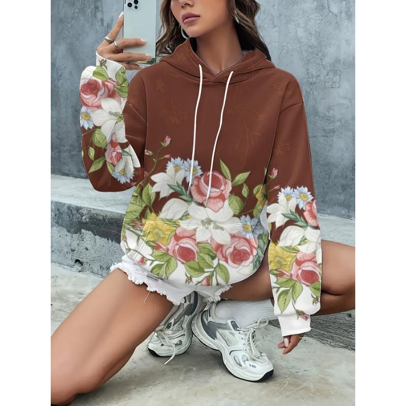 Fashion Women's Hooded Sweater 3D Printing Color Printing Casual Hooded Sweater