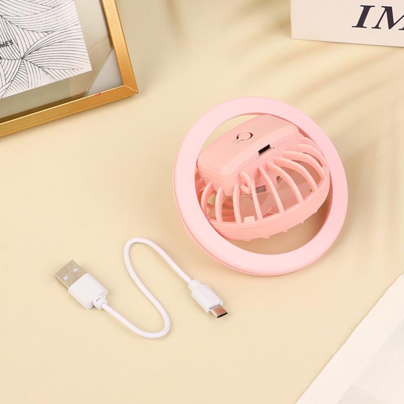Usb Charging Fan 360° Rotating Small Fan Cooling Fan Portable Fan For Children Summer Fan Hat Accessories