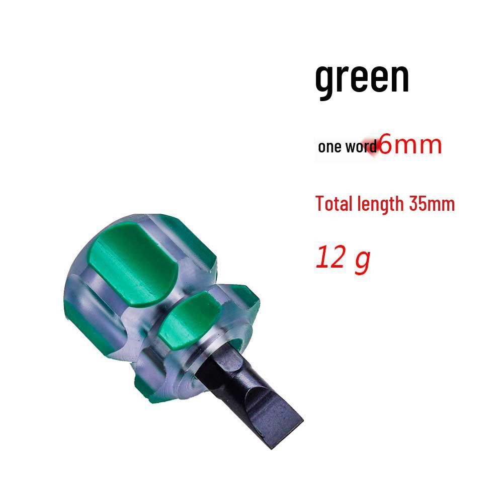 Mini Transparent Handle Screwdriver with Turnip Head - Phillips, Slotted, Torx