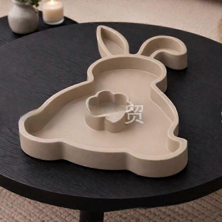 Rabbit-shaped Decorative Tray, Rabbit Tray Easter Supply Decorative Plate for Cheese Food