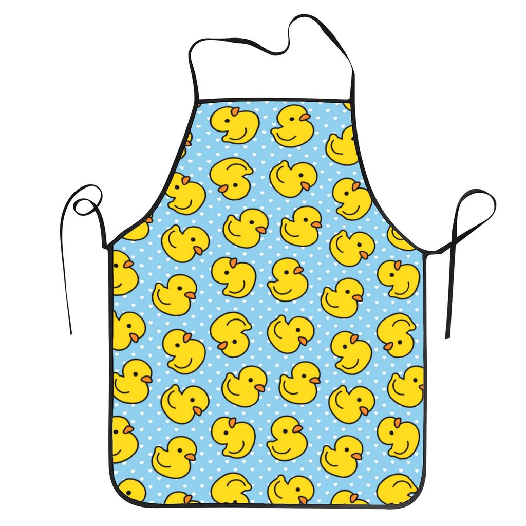 Cartoon Cute Duck Pattern Kitchen Cuisine Apron Anti-greasy Animal Bib Tablier for Chef Barista Home Cleaning Gardening