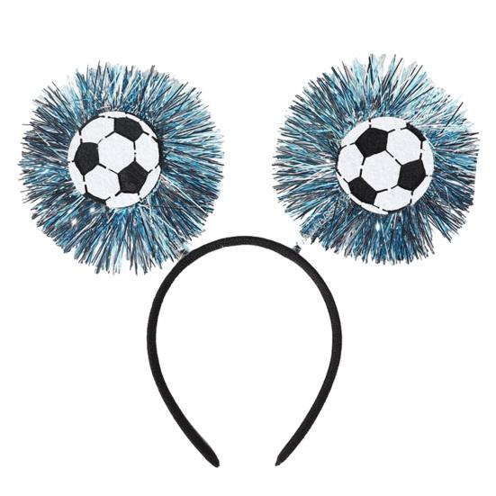 Football Headband with 3D Football Patch Anti-Slip Comfortable Hair Hoop for Adults