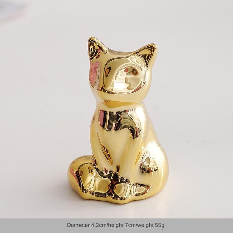 Ceramic Creative Elephant Rabbit Home Bedroom Makeup Desk Ring Necklace Jewelry Rack Ornament Animal Showcase Small Ornament