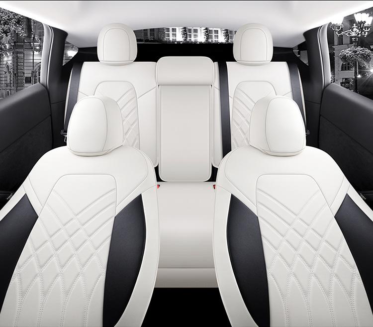 Universal Leather Seat Cushion for Tesla Model Y - All-Season, 5-Seater Fit