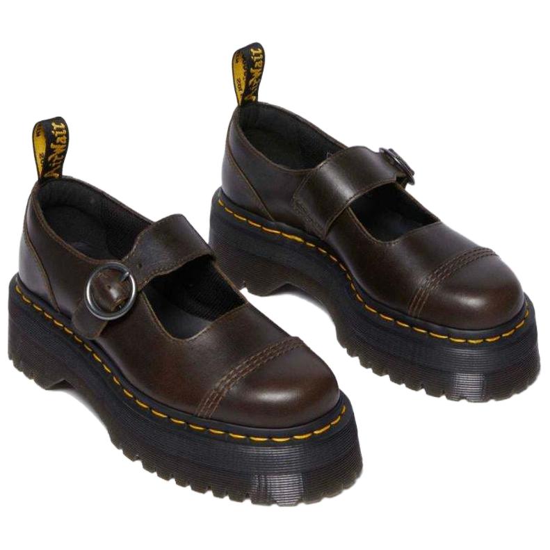 Δρ. Martens Δερμάτινα Μόδα Στρογγυλή Μύτη Casual Παπούτσια Γυναικεία Παπούτσια Καφέ 32018302