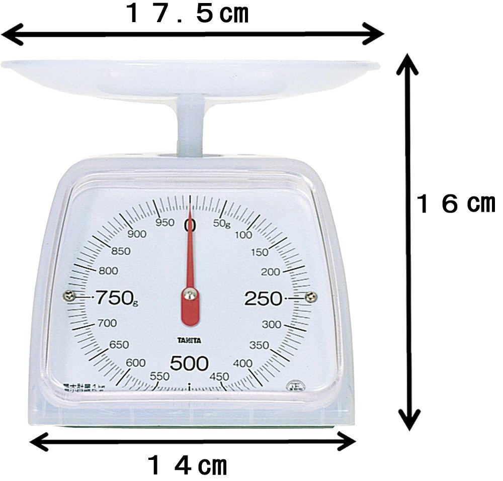 Tanita CW Analog Cooking 1kg 5g Clear White KA-001 Scale, Capacity, Increments,