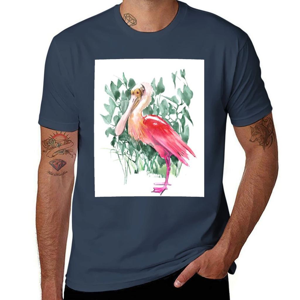 Roseate Spoonbill Tshirt Antiwrinkle Short Sleeve Tshirt