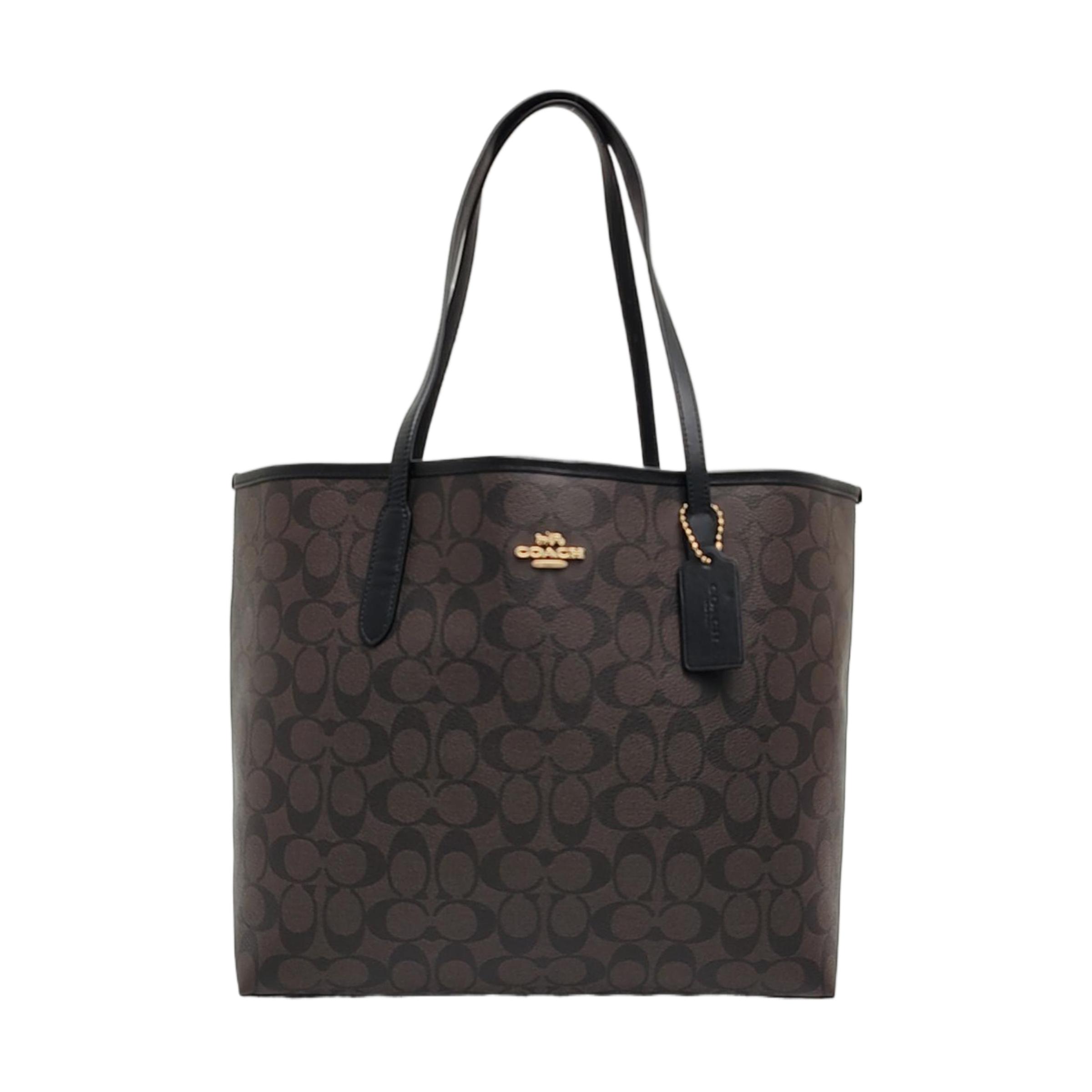 [Pre-Owned] City 33 Classic Monogram Logo Faux Leather Tote Bag - Excellent #1EO30TS ONE SIZE