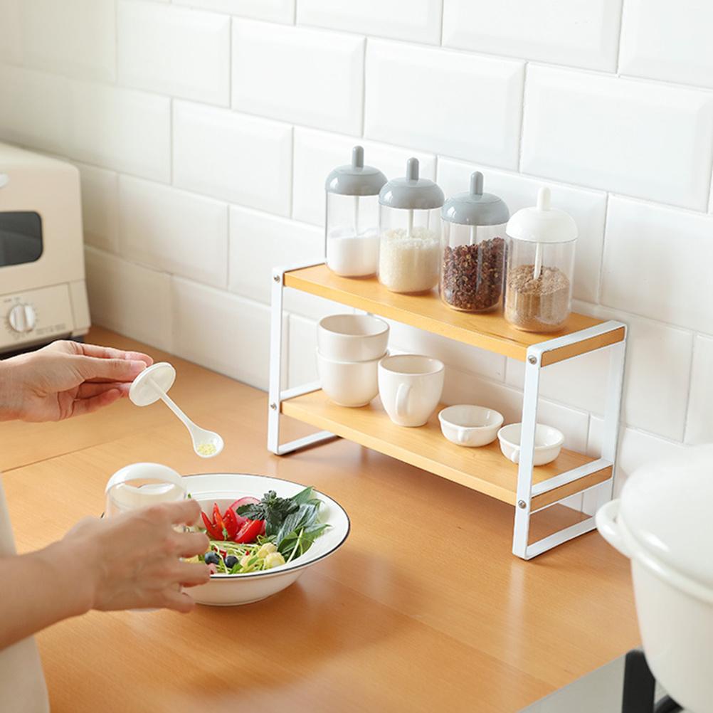 2 Stück Küchengewürzbehälter Kunststoff Gewürzstreuer Set mit Deckel Löffel Zucker Salz Pfeffer Organizer Gewürzbehälter