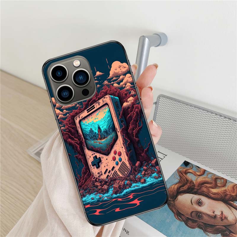 Devils Addicted To Game Consoles Phone Case For Iphone 17 Air 16 15 Pro Max 14 Plus 16E Coque 13 Pro 12 Mini 11 Clear Cover Sili