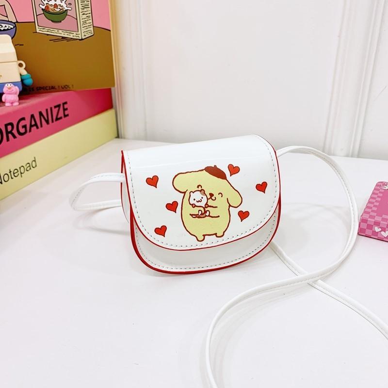 My Melody Pompompurin Cinnamoroll Kids Cartoon Animal Mini Purse With Pu Material For Daily Use