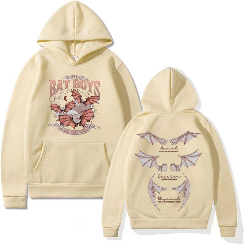 Heißer Verkauf The Bat Boys The Night Court Acotar Hoodie Herren Damen Harajuku Oversized Kapuzenpullover Azriel 90er Retro Modetrend Sweatshirt