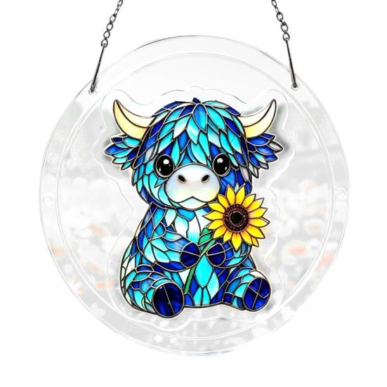 Suncatcher Stained Glass Puzzle Acrylic Pendant Light Refraction Window Hanging Jigsaw for Home Decor