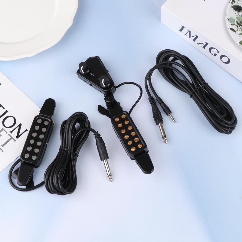 Guitar Pickup Acoustic Guitar Sound Hole Pickup Magnetic With Audio Cable Tone Volume Controller Guitar Parts Accessories
