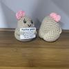 Positive Energy Big Butt Bowknot Potato Hug Pocket Handmade Plush Wool Knitting Doll With Card Christams Home Room Decoration