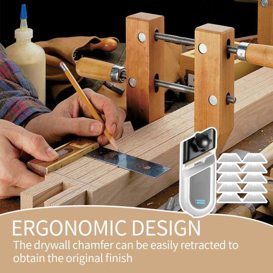 Narzędzie do fazowania płyt gipsowo-kartonowych Szybka przecinarka do płyt gipsowych Kompaktowa konstrukcja 45-stopniowy Wydajny strug kątowy do płyt gipsowych Narzędzie do przycinania