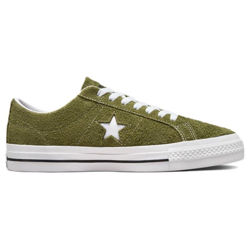 Converse One Star Pro Leder Trendig Lässig Rutschfest Strapazierfähig Leicht Niedrig geschnitten Board Schuhe Unisex Grün