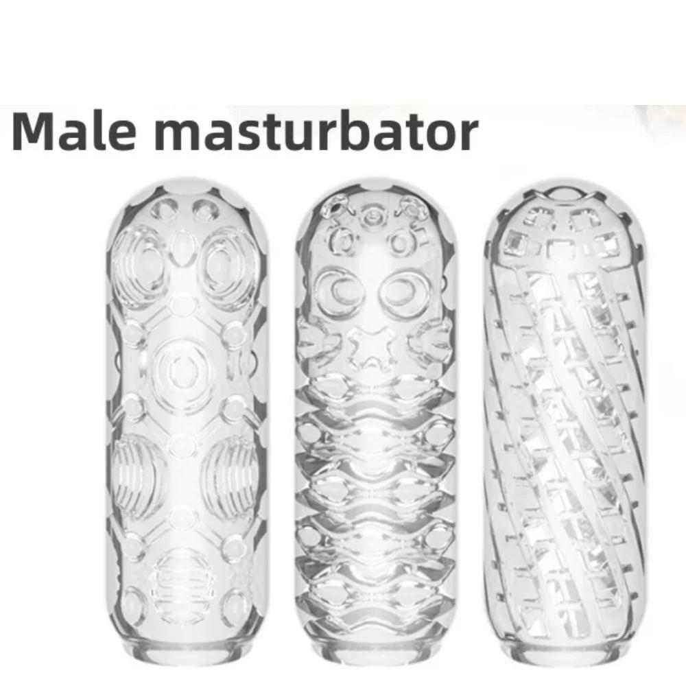 Male Masturbator Cup Soft Pussy Sex Toys Transparent Vagina Adults Endurance Exercise Adult Supplies Vacuum Pocket Cup for Men