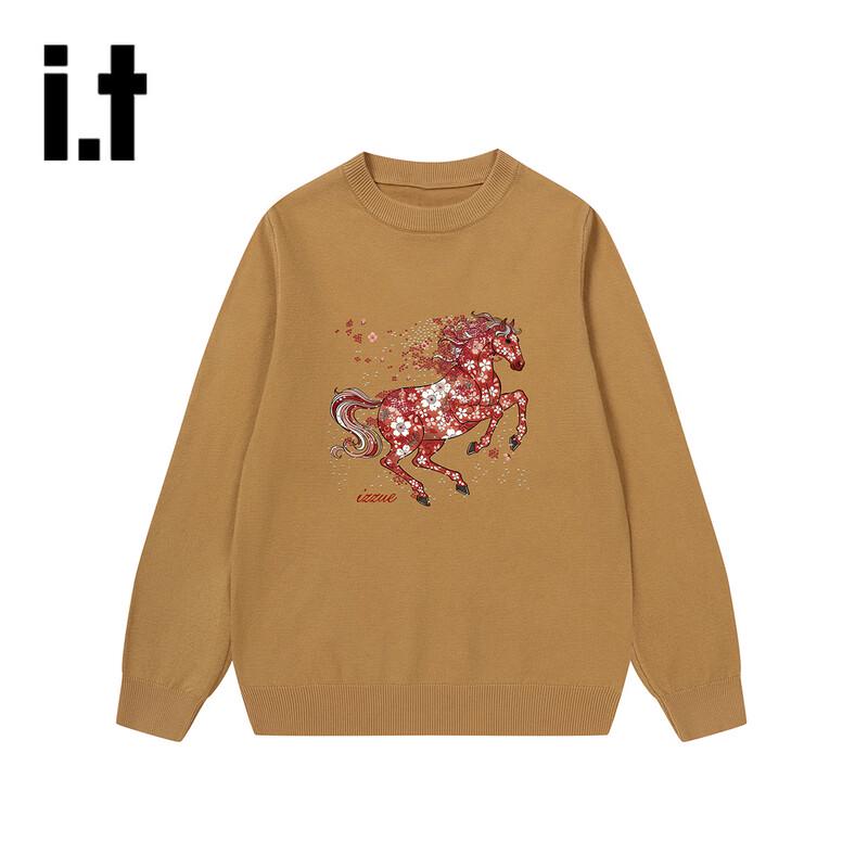 izzue Unisex Animal Pattern Round Neck Sweater M