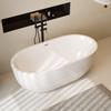 TLXT Seamless Ceramic Bathtub with Waterfall Faucet