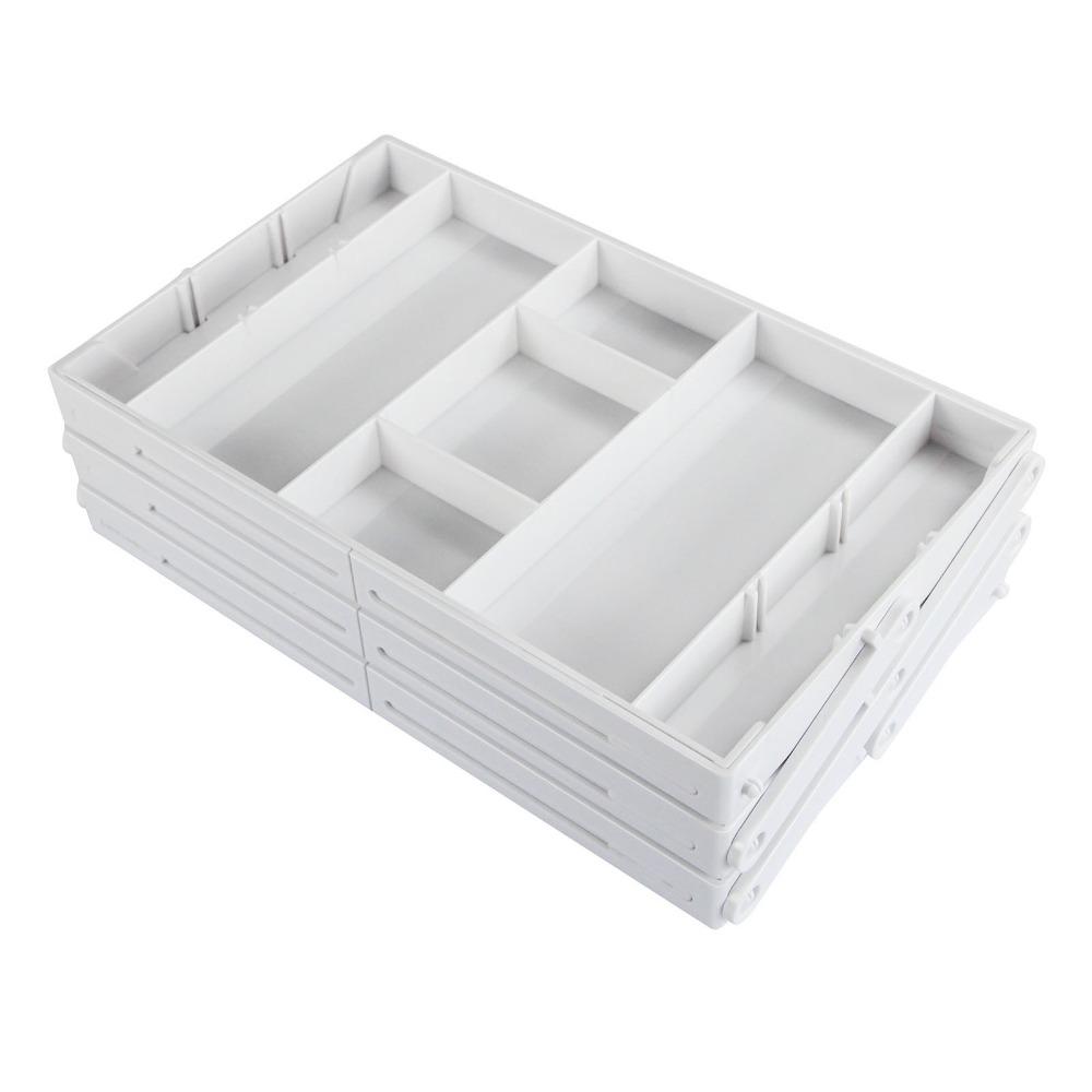2/3 Tier Expandable Storage Tray Adjustable Flatware Storage Divider  Cosmetics Utensils