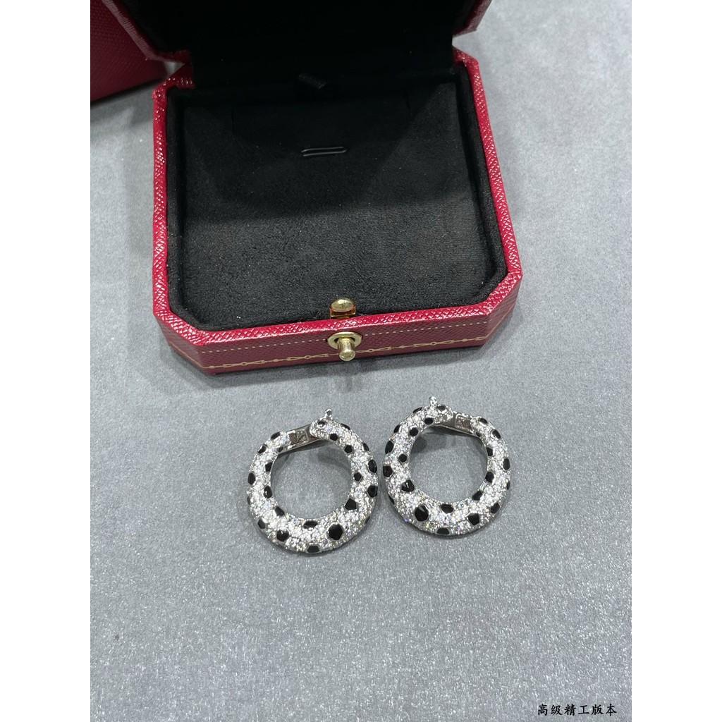 Leopard Spotted Earrings Women Can Wear, Adding Rivet Elements Fashionable and Exquisite High-end Customized Electroplating 18k Gold