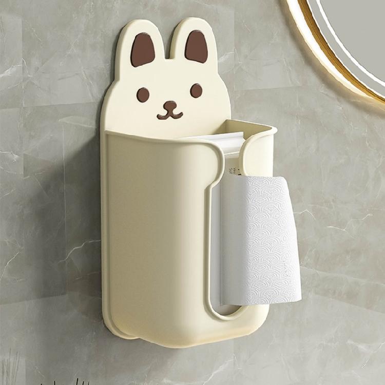 Wall Mounted Tissue Box Napkin Container Bathroom Adhesive Dispenser Organizer