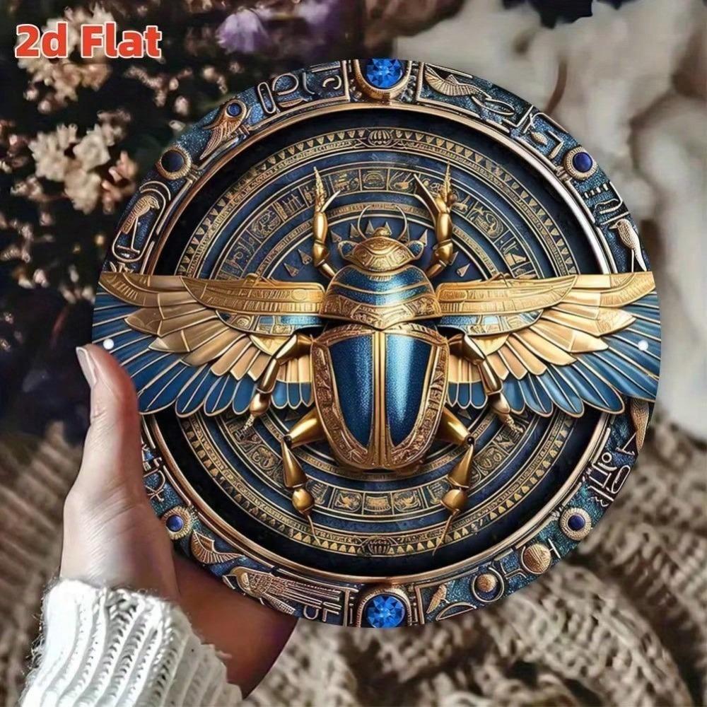 2D Egyptian Theme Metal Wall Art Decor for Indoor Outdoor