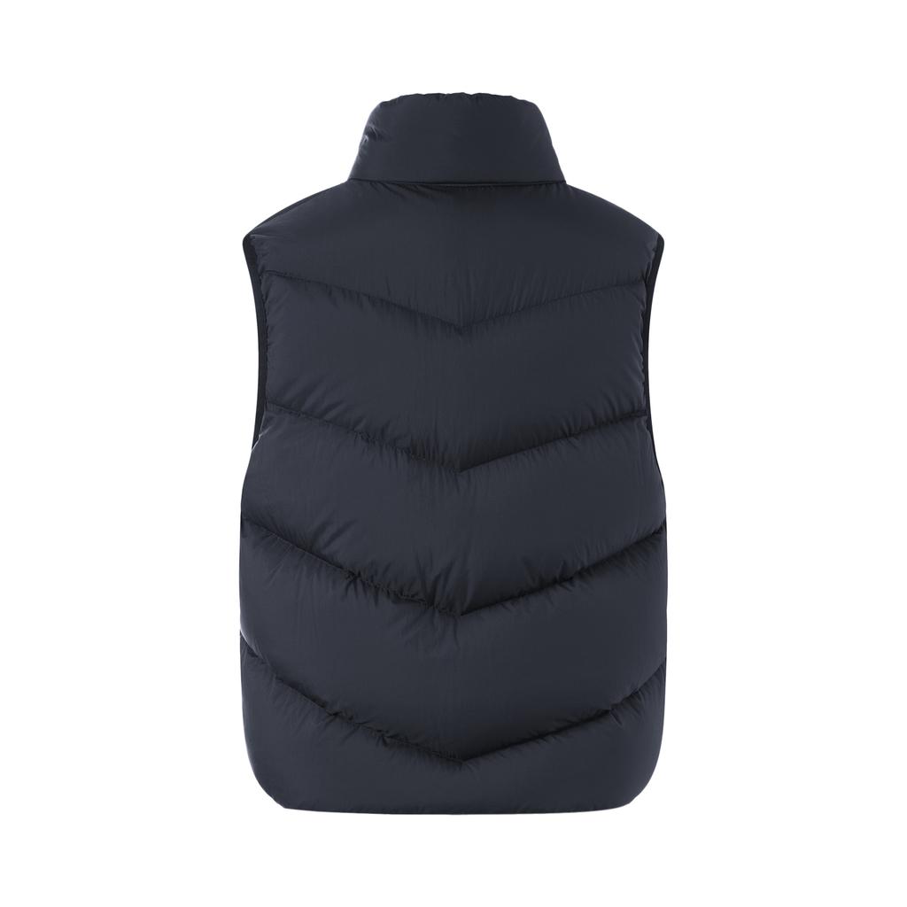 Li Ning Sports Trend Series Cold Resistant Casual Versatile Solid Color Stand Collar Sleeveless Winter Vest Men vest Black AMRU004-3
