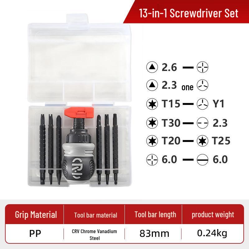 24-in-1 Industrial-Grade Magnetic Screwdriver Set for Household Repairs.