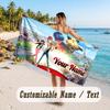 Gepersonaliseerde Strandlaken, Miraculous Ladybug Custom Bedrukt Naam Tekst, Super Absorberend Handdoek Voor Strandvakantie