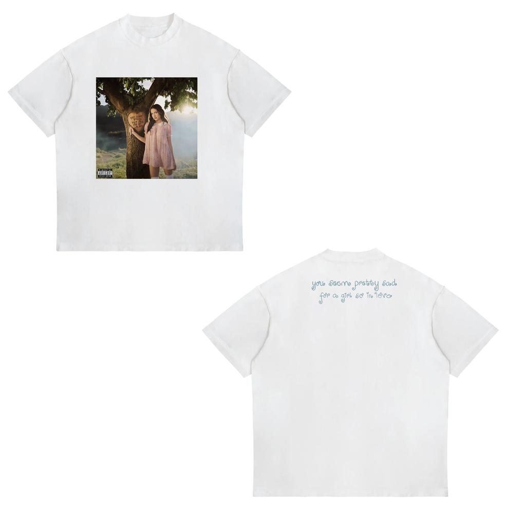 Y2k Tops New Livia You Seem Pretty Sad for A Girl So in Love Graphic Print T Shirt Men and Women Casual T-Shirt Streetwear