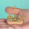 Educational Miniature Scale Toy for 1/12 Scale Doll House Antique Balance Scale Model Figure for Kids Pretend Play Game