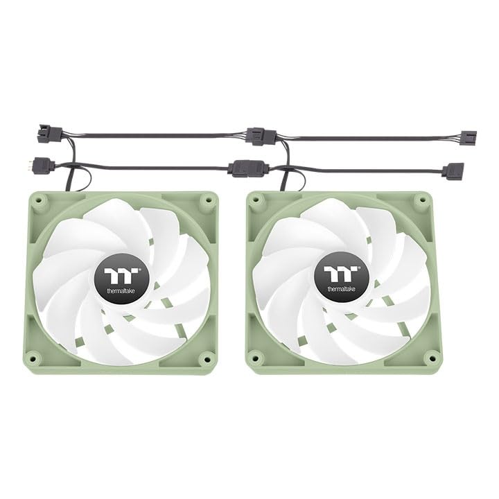 Thermaltake CT140 Reverse ARGB Sync 140mm PC Case Set of Matcha FN2562 Fans, 2, Green, CL-F201-PL14MG-A,