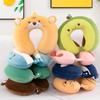 Cartoon Memory Foam U-Shaped Neck Pillow for Travel and Office