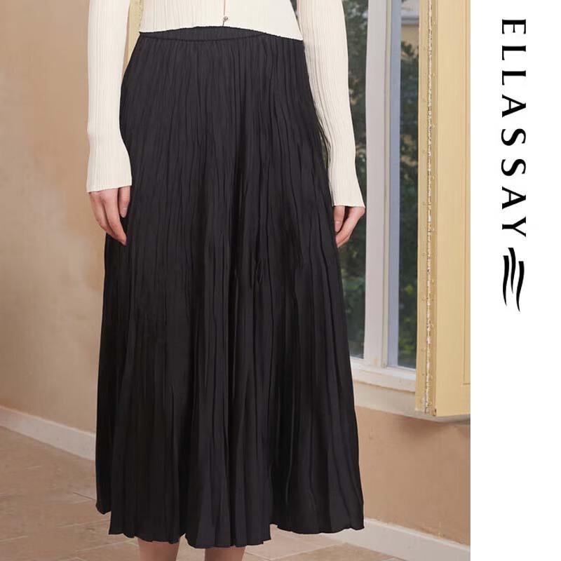 ELLASSAY Vintage Pleated A-line Skirt