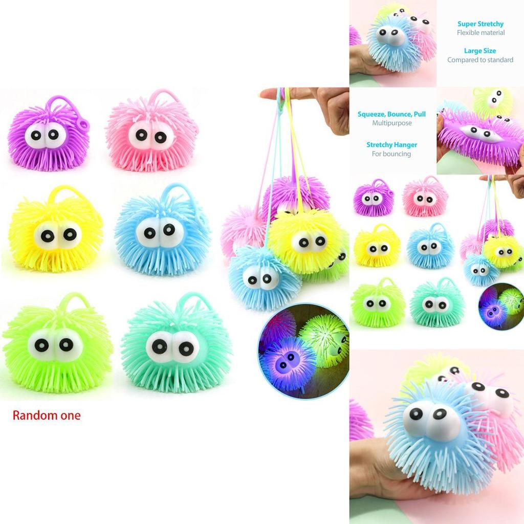 Bunte Alien Qualle Leuchtet LED Squeeze Spielzeug zum Stressabbau und für motorische Fähigkeiten