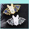 Adorable Cartoon Bat Enamel Pin Creative Halloween Badge Unique Fashion Accessory
