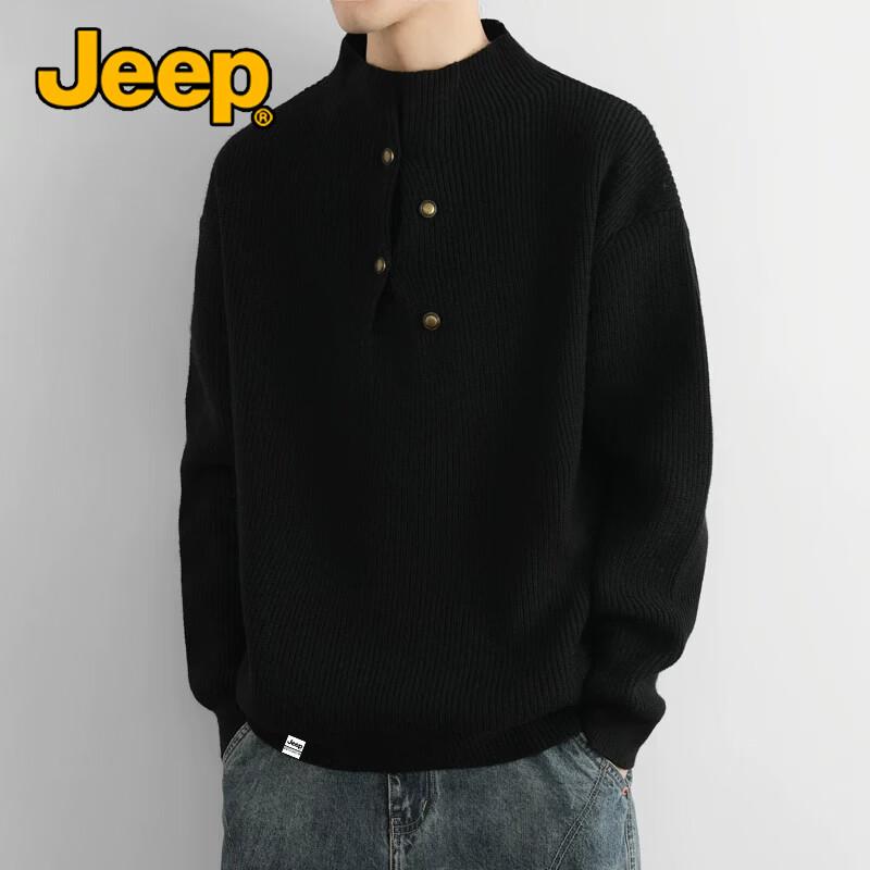 JEEP Men's Mock Neck Knit Sweater