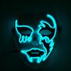 Máscara de Cosplay Asesino de Halloween Danza de Fantasmas Disfraces de Miedo Decoración Máscara Brillante Aterradora Máscara LED Thriller Máscara de Diablo Para Hombres