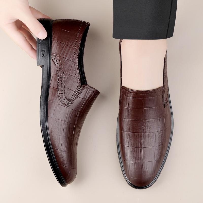 Mode Neuer Trend Formelle Business Schuhe Herren Lässige Rutschfeste Slipper Allround Herren Echtleder Schuhe Komfort Herren Slipper Flats