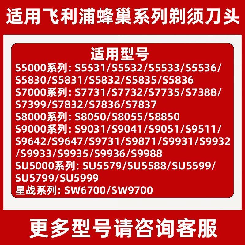 Compatible with Philips Honeycomb SH71 Series Shaver Blades and Accessories S5000 S7000 S8000 S9000