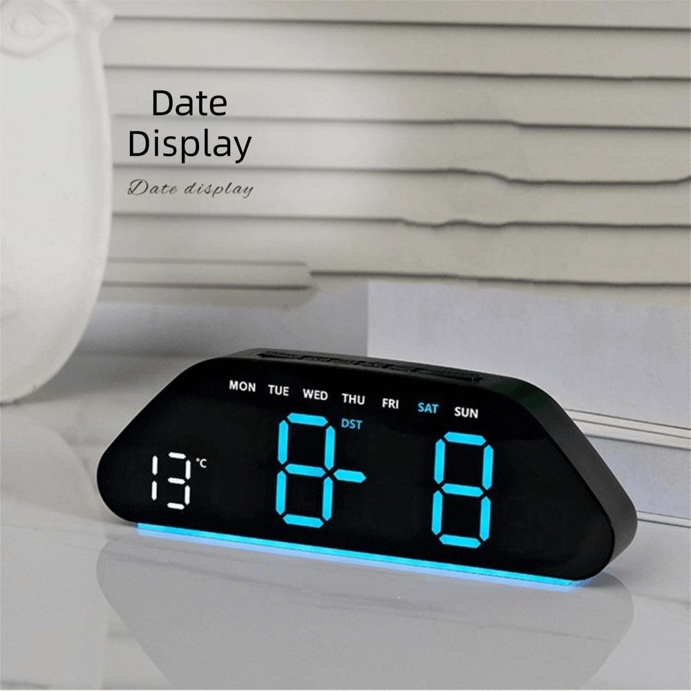 Temperature Display Digital Clock Humidity Display Desk Clock LED Alarm Clock  Living Room