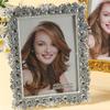 1Pc Gold and Silver Large Diamond Photo Frame European Exquisite Style, Used for Home Bedroom, Christmas Decoration