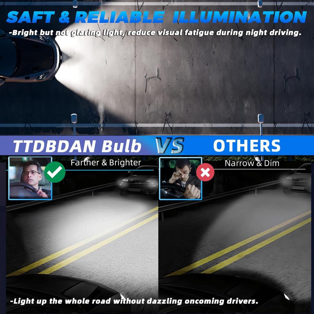 Headlights Fit for 2015-2020 Ford F150 Halogen Headlight Bulbs,9005/HB3/H10 High Beam & H11/H8/H9 Low Beam Headlight Bulbs,Plug And Play,Pack of 4