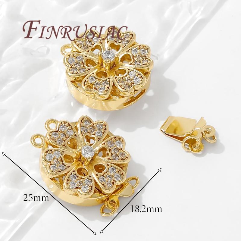 

18K Gold Plated Clasp For Jewelry,Fasteners For Bracelet,Necklace Connectors Clasps,DIY Jewelry Making Supplies,Box Safety Clasp 1 piece