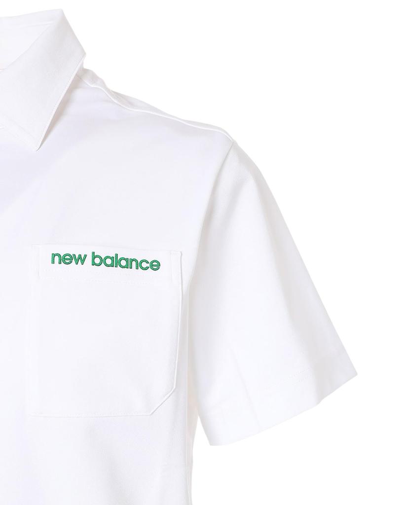 Golf Polo Shirt Back 5 [New Balance] Short-Sleeve (Stretchable, Print) / Men's / 012-6168012 030_White [L]