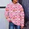 Men's Valentine's Day Print Faux Sweater, Crewneck Sweatshirt, Loose Long-sleeved Top