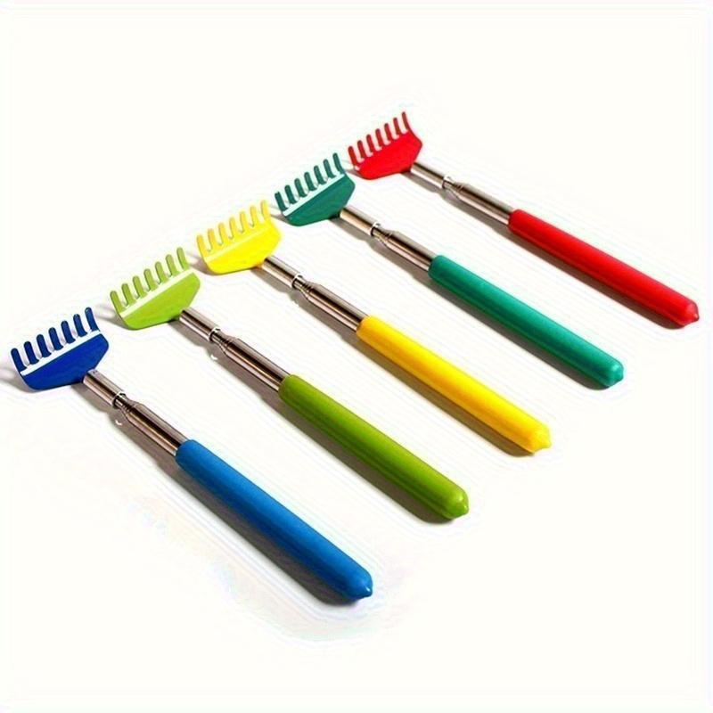 Scalable Stainless Steel Tickling Tool Portable Tickling And Back Scratching Device Soft Grip Metal Back Scratcher