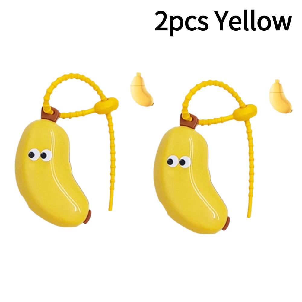Přenosný držák na zubní kartáček Nezbytný cestovní ochranný kryt na zubní kartáček Roztomilý banán Turistika Kempování Kryt na kartáček Pouzdro